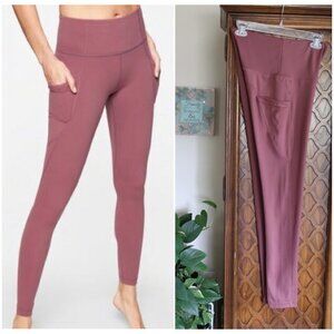 DYCE Active High-Rise Performance Tights w Pockets - Dusty Rose , Size M, NWOT!